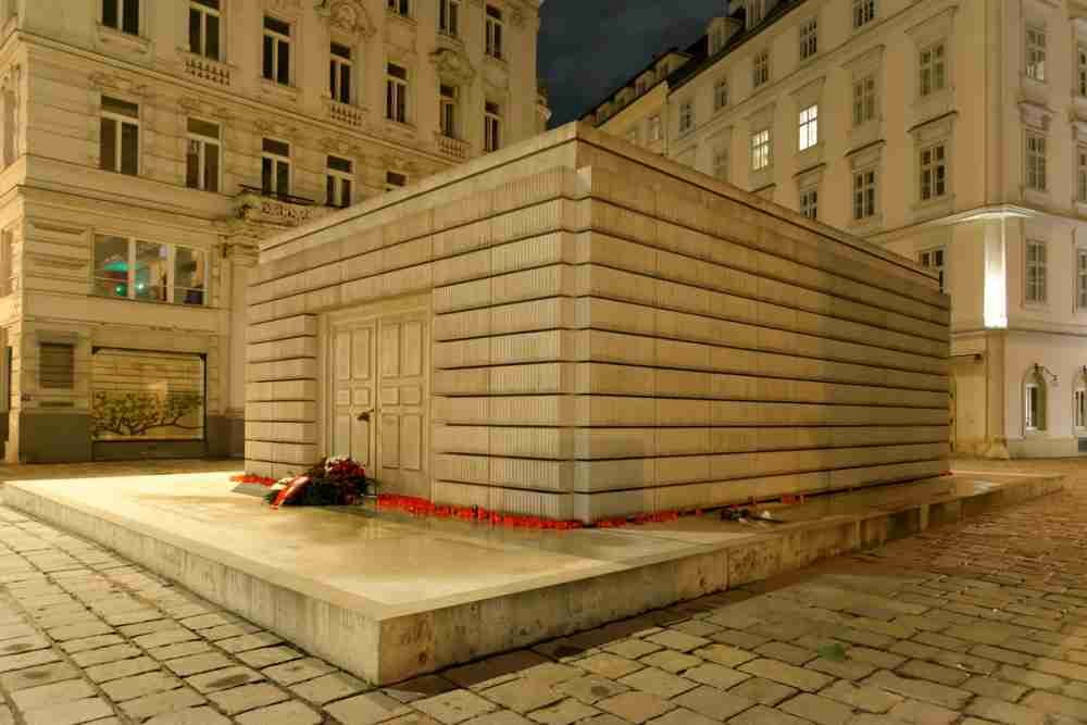 Memorial to the Austrian Jewish victims of the Shoah in Vienna in Austria Memorial to the Austrian Jewish victims of the Shoah in Vienna in Austria