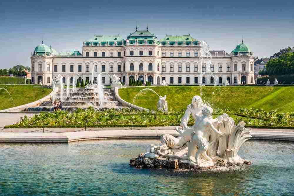Schloss Belvedere en Viena en Austria