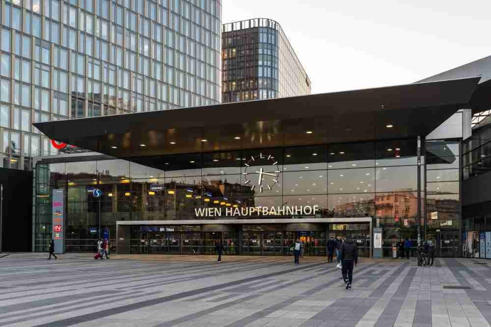 Hauptbahnhof - BahnhofCity in Vienna in Austria