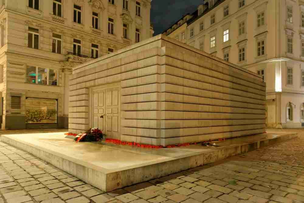 Memorial to the Austrian Jewish victims of the Shoah in Vienna in Austria