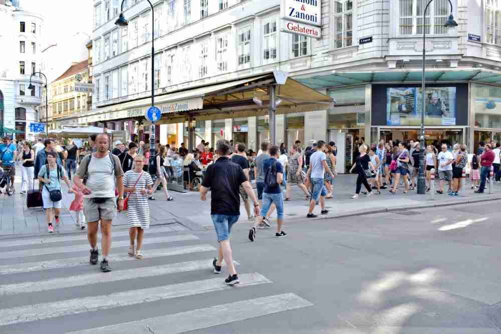 Rotenturmstraße in Vienna in Austria